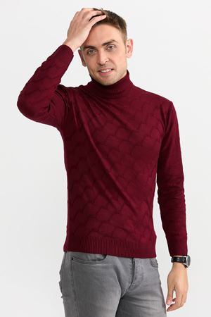 Slimfit T.Balikci Kazak 1029-BORDO
