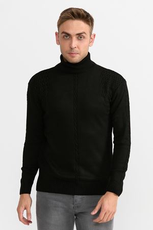 Slimfit T.Balikci Kazak 1031-SİYAH