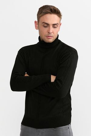 Slimfit T.Balikci Kazak 1031-SİYAH