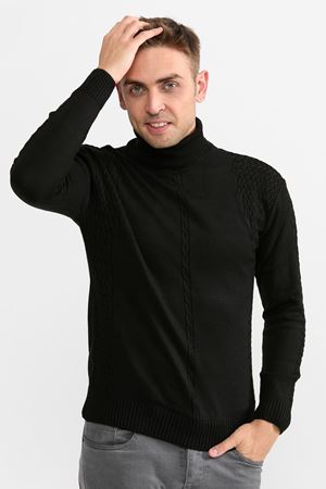 Slimfit T.Balikci Kazak 1031-SİYAH