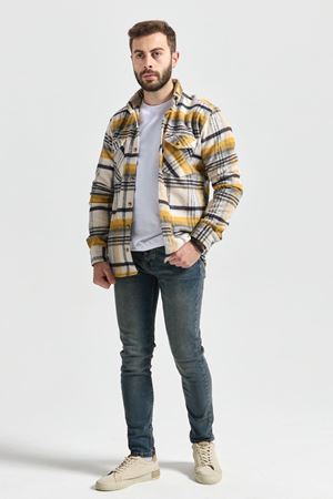 Slimfit Kesim Erkek Cepli Oduncu Gomlek-HARDAL