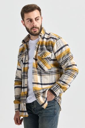 Slimfit Kesim Erkek Cepli Oduncu Gomlek-HARDAL