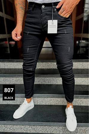 Slimfit Kesim Erkek Likrali Dar Paca Kot Pantolon-KOD:807