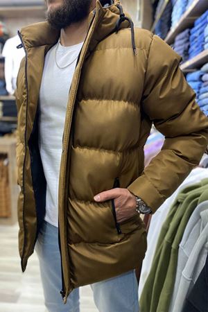 Slimfit Kesim Erkek Sisme Kapuşonlu Mont-HARDAL