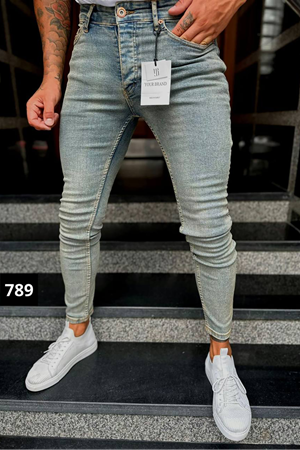 Slimfit Kesim Erkek Likrali Dar Paca Kot Pantolon-KOD:789