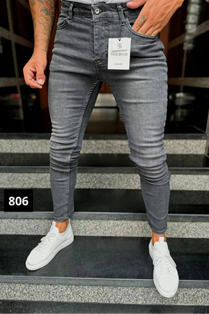Slimfit Kesim Erkek Likrali Dar Paca Kot Pantolon-KOD:806