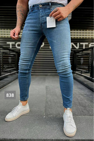 Slimfit Kesim Erkek Likrali Dar Paca Kot Pantolon-KOD:838