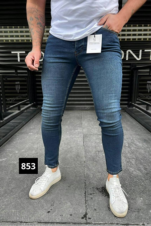 Slimfit Kesim Erkek Likrali Dar Paca Kot Pantolon-KOD:853