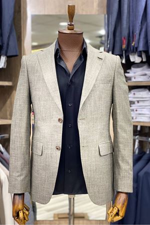 Slimfit Kesim Erkek Yarım Astarlı Spor Tek Ceket-YEŞİL