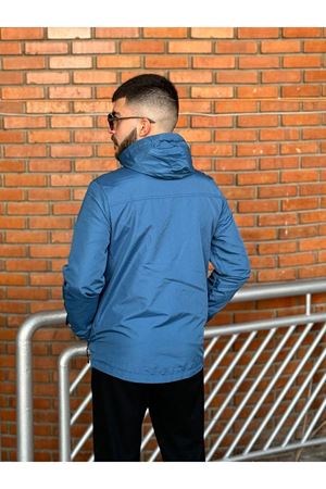 Slimfit Kesim Duz Desen Mevsimlik Kapşonlu Mont-MAVİ