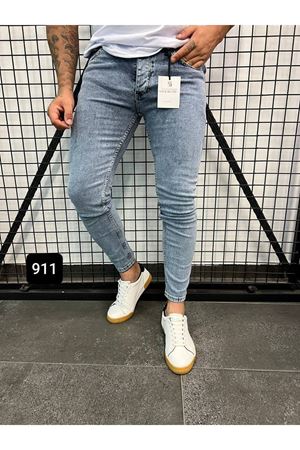 Slimfit Kesim Erkek Likrali Dar Paca Kot Pantolon-KOD:911