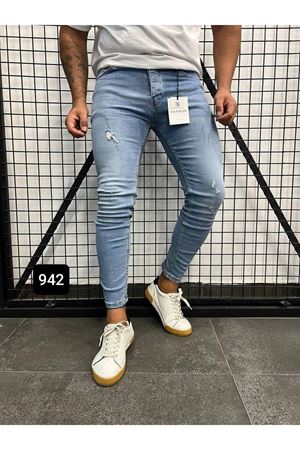 Slimfit Kesim Erkek Likrali Dar Paca Kot Pantolon-KOD:942