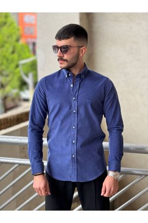 Slimfit Kesim Erkek Kadife Kumaş-SAKS