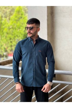 Slimfit Kesim Erkek Kadife Kumaş-LACİVERT