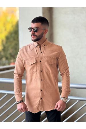 Slimfit Kesim Erkek Levi Model Cotton Cift Cepli Gömlek-SOMON