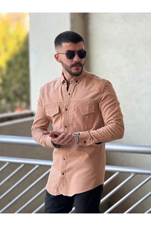 Slimfit Kesim Erkek Levi Model Cotton Cift Cepli Gömlek-SOMON