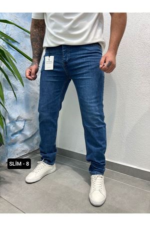 Slimfit Rahat Kesim Erkek Likralı Kot Pantolon-SLİM-08