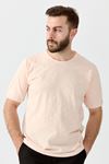 Slimfit Kesim Duz Desen Basic Tshirt-KREM