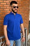 Slimfit Kesim Erkek Oxford Duz Desen Polo Yaka Tshirt-SAKS