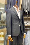 Slimfit Kesim Duz Desen Pileli Kemerli Pantolon Takim Elbise-SİYAH