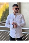 Slimfit Kesim Erkek Levi Model Cotton Cift Cepli Gömlek-BEYAZ